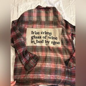 Large flannel faded flannel